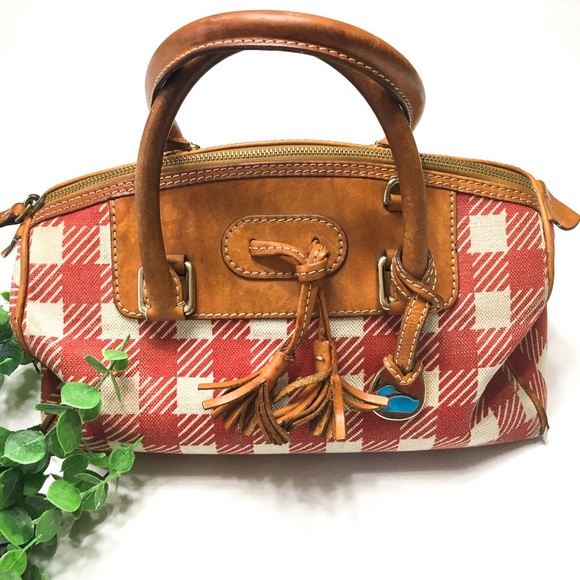 Dooney & Bourke Handbags - Dooney & Bourke Gingham Checkered Bowler Bag